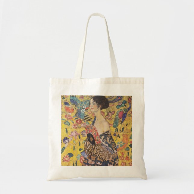 Gustav Klimt Lady Con La Bolsa Del Ventilador (Frente)