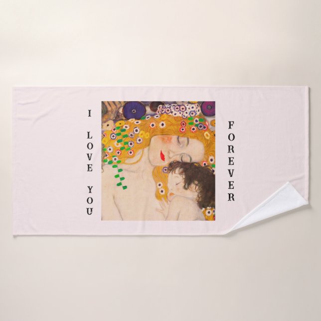 Gustav Klimt - Madre e hijo (Toalla de baño)