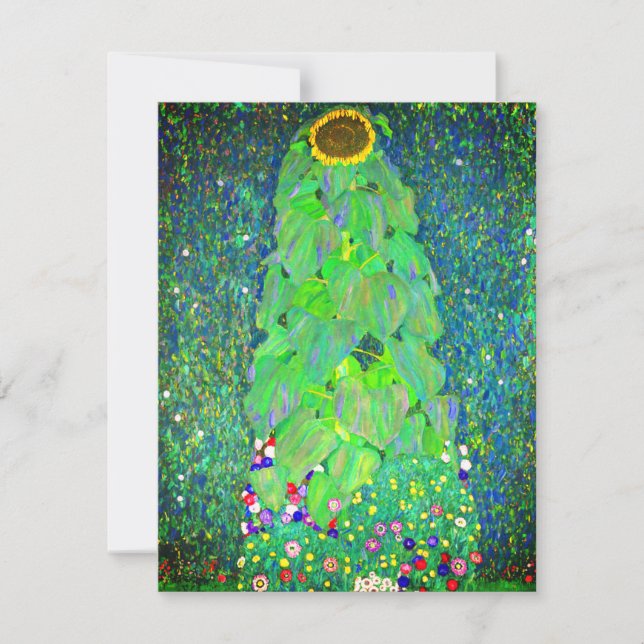 Gustav Klimt Sunflower Card (Anverso)