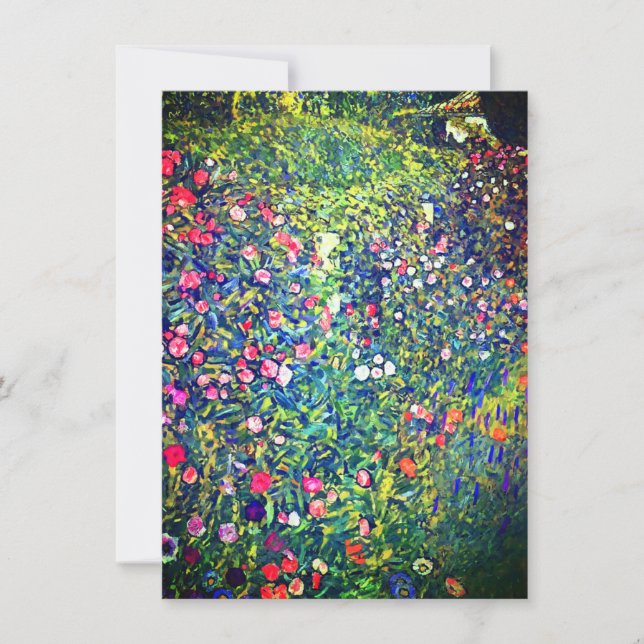 Gustav Klimt Tarjeta de Jardín Italiano (Anverso)