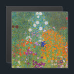 Gustav Klimt - Tarjeta magnética de los jardines d<br><div class="desc">Jardín de flores - Gustav Klimt en 1905-1907</div>