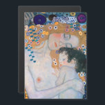 Gustav Klimt - Tarjeta magnética maternoinfantil<br><div class="desc">Madre e hijo (detalle de las tres edades de la mujer) - Gustav Klimt,  Oil on Canvas,  1905</div>