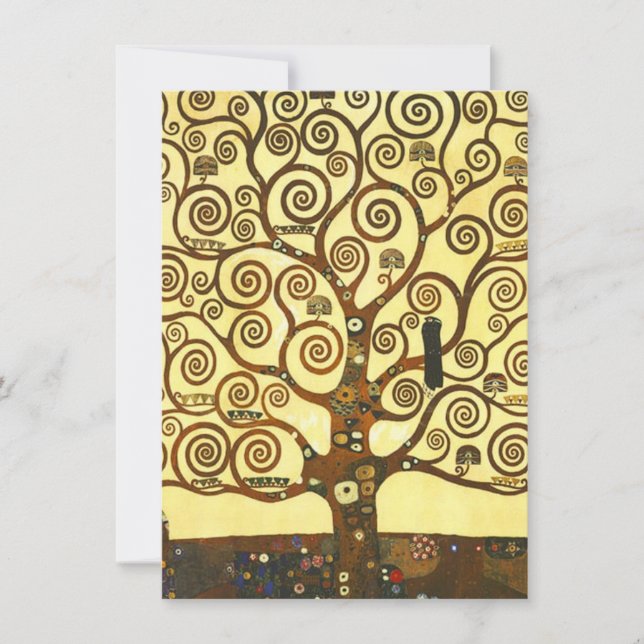 Gustav Klimt Tree of Life Invitaciones (Anverso)
