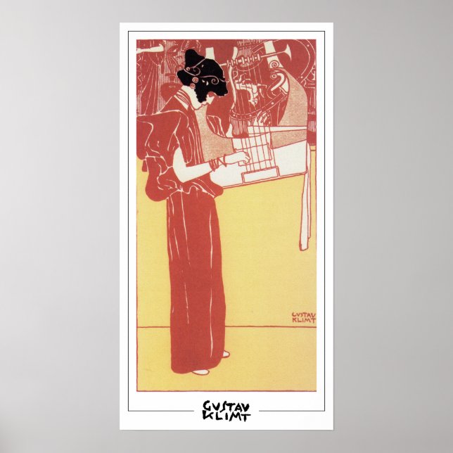 Gustav Klimt Zedign Poster de Arte #48 (Frente)
