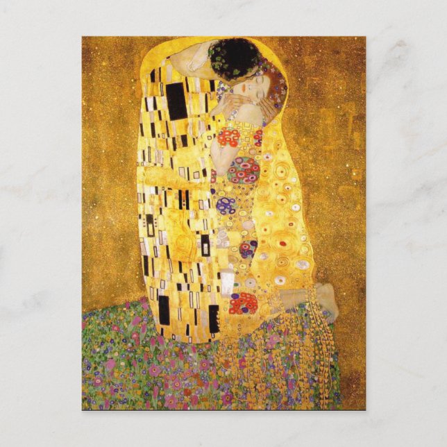 Gustavo Klimt la postal del beso (Anverso)