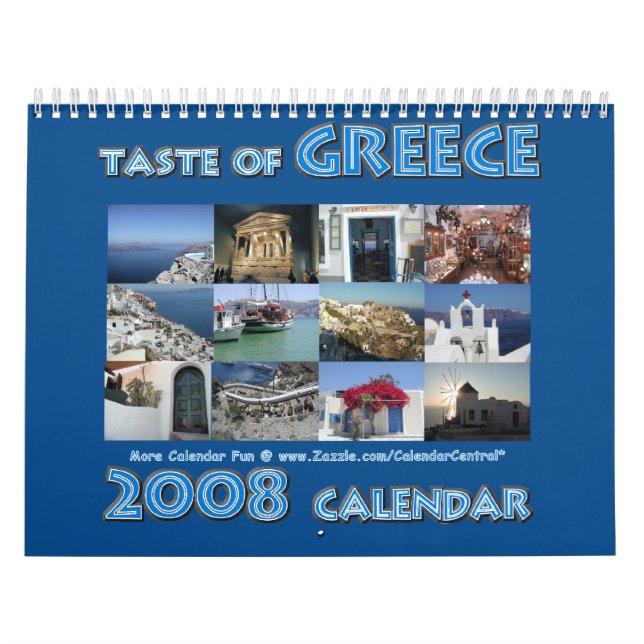 Gusto del calendario de Grecia 2008 (Tapa)