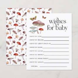 Gustos de hongos encantados para la tarjeta de beb