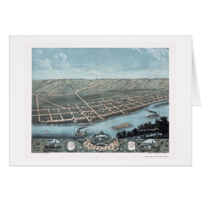 Guttenburg, mapa panorámico de IA - 1869 (Anverso (Horizontal))