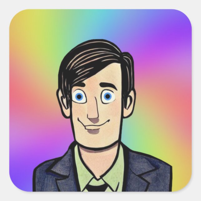 Guy Classic Round Pegatina (Anverso)