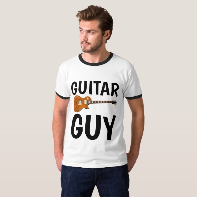 GUY GUITARRA, camisetas para hombres (Anverso completo)