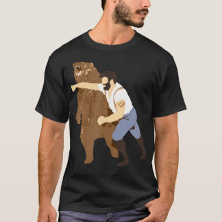 Guy Punching Bear Camiseta