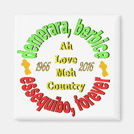 Guyana 3 condados imán redondo de 3"