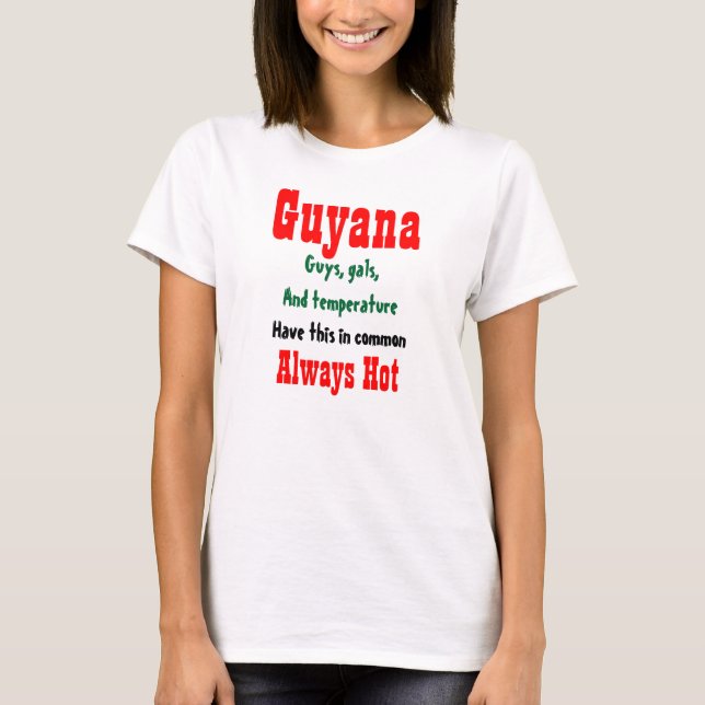 Guyana chicas calientes y camisetas para chicos (Anverso)