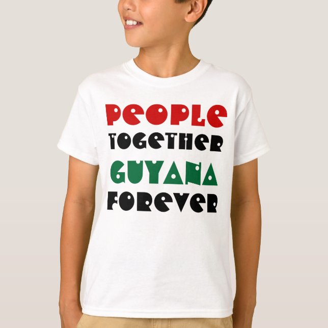 Guyana uniendo camisetas para niños (Anverso)
