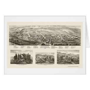 Guysville, mapa panorámico del OH - 1875
