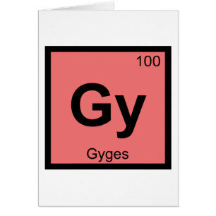 Gy - Gyges Química Griega Símbolo de la Tabla Peri
