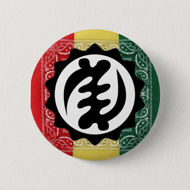 GYE NYAME, amarillo rojo, y botón del verde (Anverso)