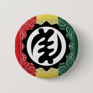 GYE NYAME, amarillo rojo, y botón del verde