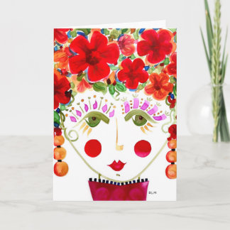 Gypsy Garden Chica Hibiscus - Tarjeta de nota