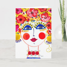 Gypsy Garden Chica Primavera - Tarjeta de nota