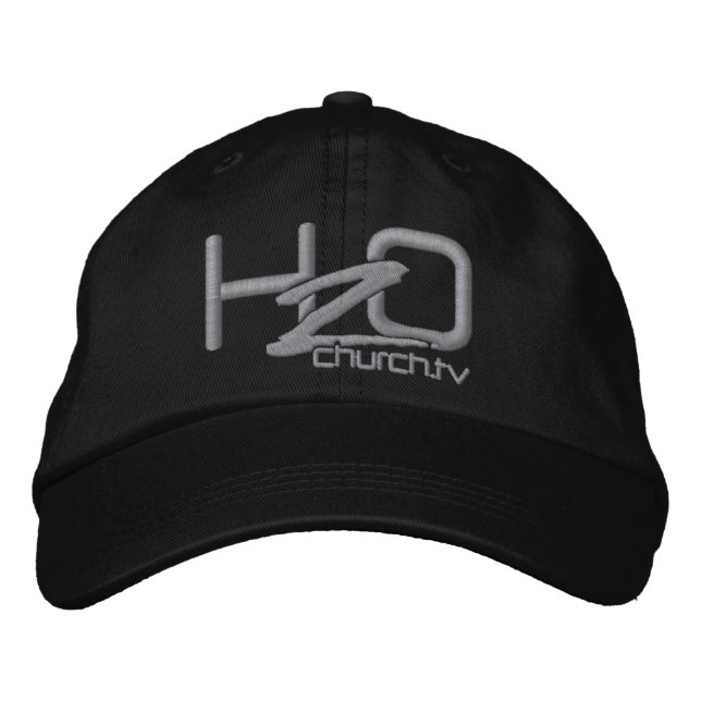 H2OChurch.tv = Gorra de logotipos bordados (Anverso)