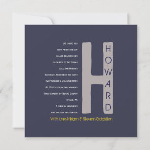 H Colección inicial Bar Mitzvah Invitación