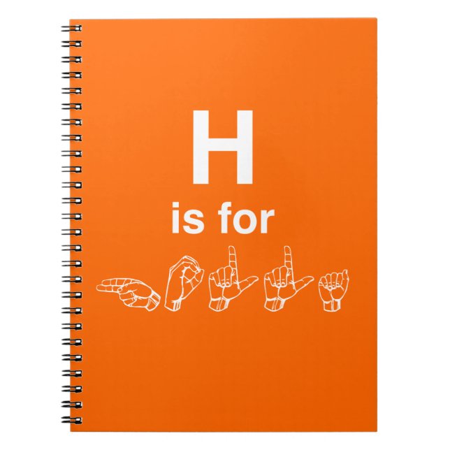 H está para el cuaderno del HOLLA de (Frente)