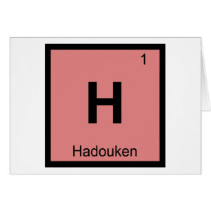 H - Hadouken Meme Química Símbolo de la tabla peri