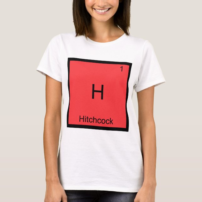 H - Hitchcock Camiseta de símbolo de elemento de q (Anverso)