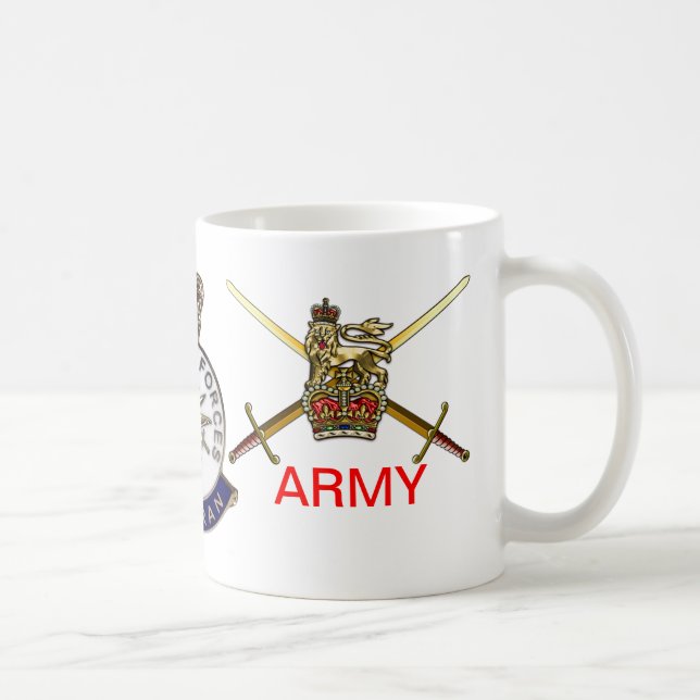 H.M. Taza del ejército del veterano de las fuerzas (Derecha)