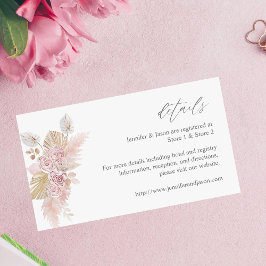 H Pink Boho Floral SM Tarjeta de Gabinete 2