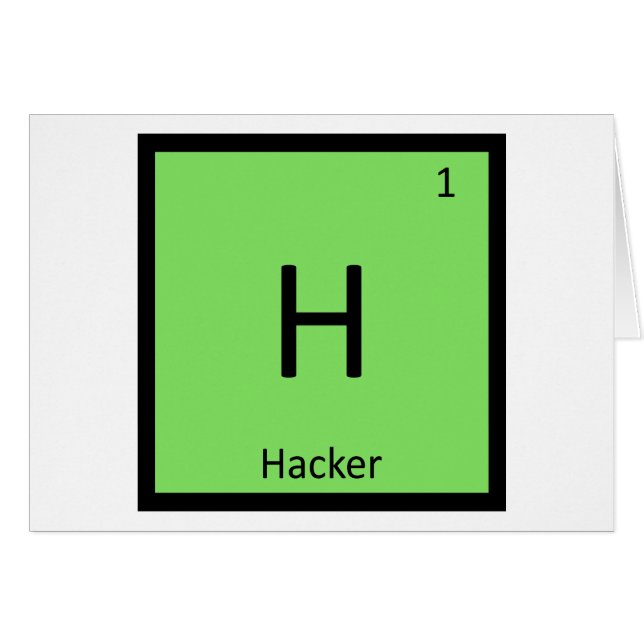 H - Tabla periódica de química de computadora hack (Anverso (Horizontal))