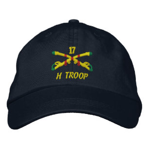 H Troop, 17.ª Gorra de Cavalry Embroidered