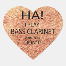 Ha Bass Clarinet Heart Pegatina