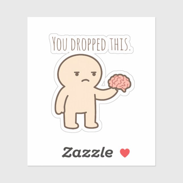 Ha Caído Esto - Minimalista Pegatina Cerebral (Hoja)