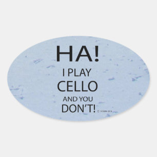 Ha Cello Oval Pegatina