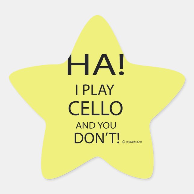 Ha Cello Star Pegatina (Anverso)