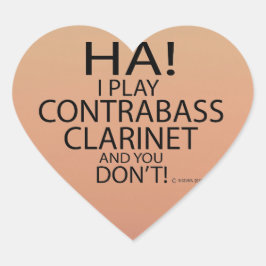 Ha Contrabass Clarinet Heart Pegatina
