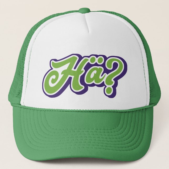 ¿Hä? ¿Eh? ¿QUÉ PASA? Funny Gorra de jerga alemana (Anverso)