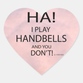 Ha Handbells Heart Pegatina
