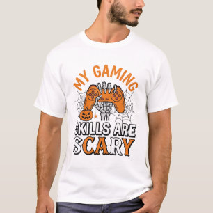 Habilidades de jugador de Halloween son camiseta v