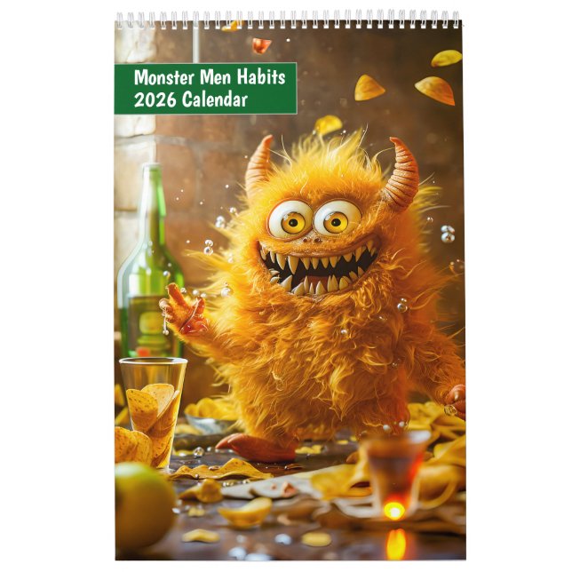 Hábitos de hombres monstruosos – Calendario 2026 (Tapa)