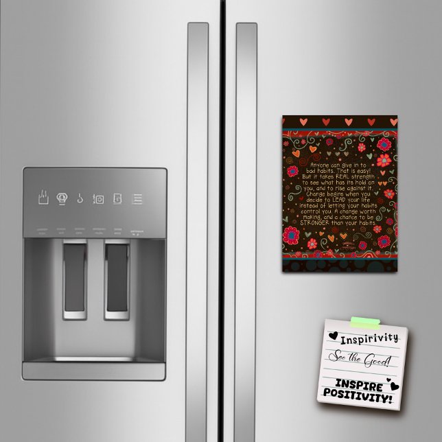 Hábitos motivacionales Tarjeta magnética floral (Subido por el creador)