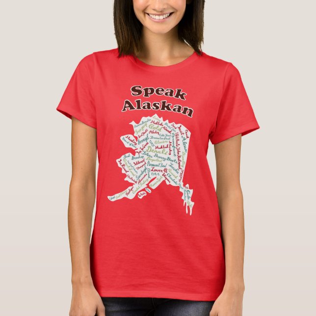 ¡Habla Alaskan! Camiseta roja (Anverso)