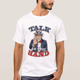 Habla con la Mano   Camiseta Divertida Parodia de 