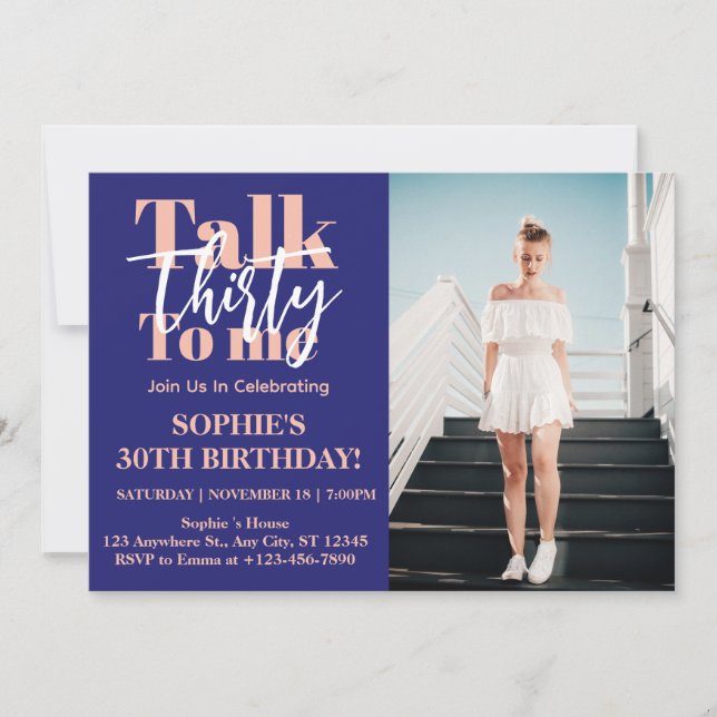 Háblame de la 30° Invitación a la foto de Fiesta d (Anverso)