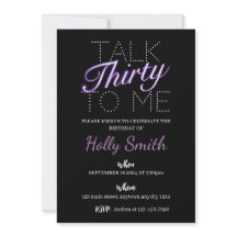 Háblame de la invitación de cumpleaños del neón pú