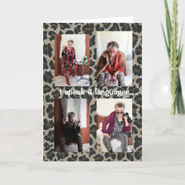 Hablando humorístico mi propia tarjeta de saludo e