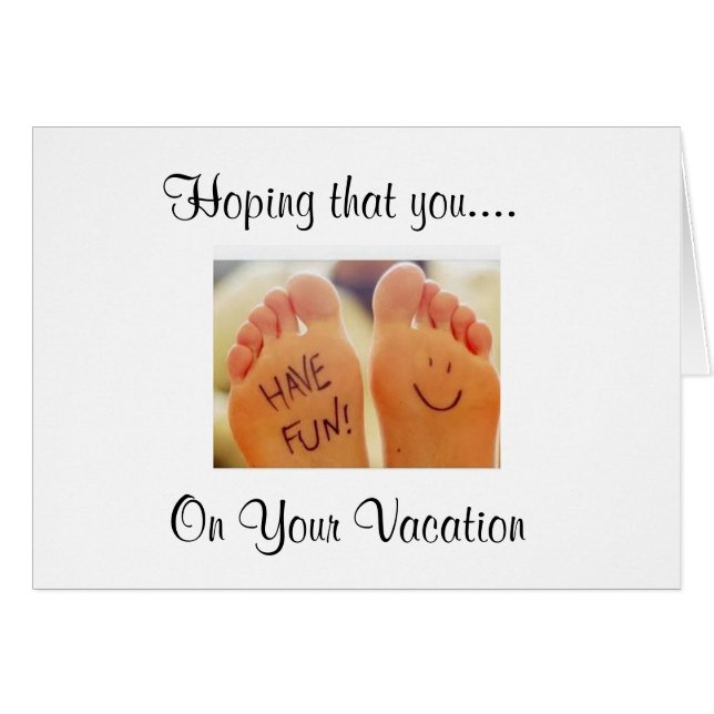 ¡HABLANDO PIES DICEN "DIVERTIRSE" EN VACACIONES! (Anverso (Horizontal))