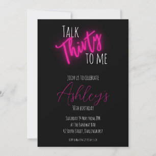 Hablar 30 Para Mí Invitación De Cumpleaños